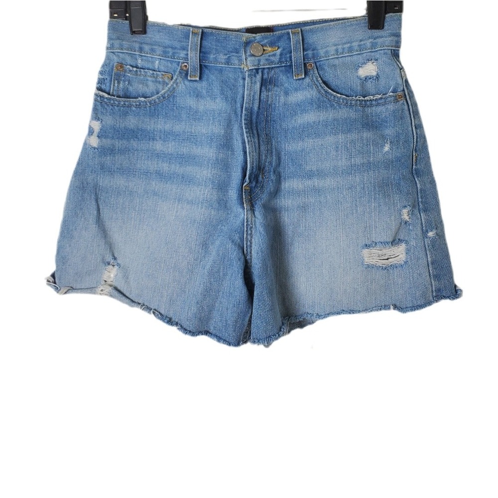 BDG Urban Outfitters A-Line Short Cutoffs Jean Shorts Jorts Blue Distressed 27